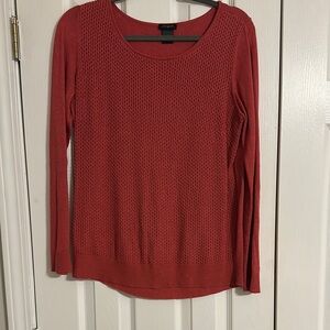 Ann Taylor Red Long Sleeve Sweater